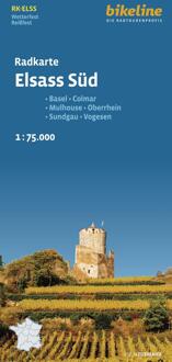 Fietskaart ELSS Bikeline Radkarte Elsass Süd - Elzas zuid | Esterbauer