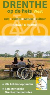 Fietskaart - Fietsknooppuntenkaart Drenthe op de fiets - West | Buijten & Schipperheijn