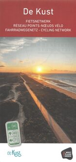 Fietskaart - Fietsknooppuntenkaart Kust fietsnetwerkkaart | Westtour