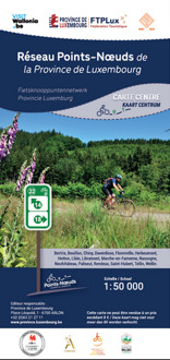 Fietskaart - Fietsknooppuntenkaart Provincie Luxemburg - Centraal | NGI - Nationaal Geografisch Instituut