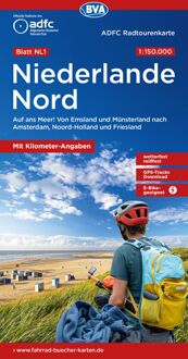 Fietskaart NL1 ADFC Radtourenkarte Niederlande Nord Nederland Noord | BVA BikeMedia