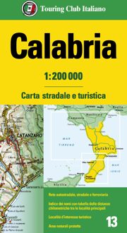 Fietskaart - Wegenkaart - landkaart 13 Calabria, Calabrië, Calabrie | Touring Club Italiano