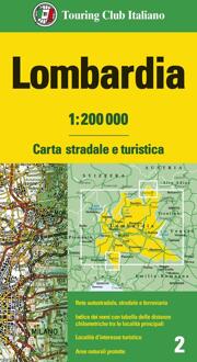 Fietskaart - Wegenkaart - landkaart 2 Lombardije | Touring Club Italiano