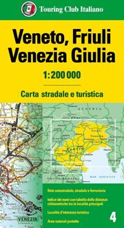 Fietskaart - Wegenkaart - landkaart 4 Veneto, Friuli Venezia | Touring Club Italiano
