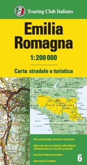 Fietskaart - Wegenkaart - landkaart 6 Emilia / Romagna | Touring Club Italiano