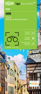 Fietskaart - Wegenkaart - landkaart D10 Top D100 Aube | IGN - Institut Géographique National