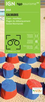 Fietskaart - Wegenkaart - landkaart D14 Top D100 Calvados | IGN - Institut Géographique National