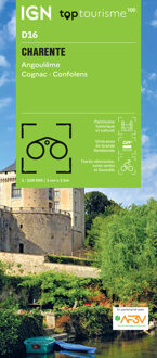 Fietskaart - Wegenkaart - landkaart D16 Top D100 Charente | IGN - Institut Géographique National