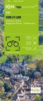 Fietskaart - Wegenkaart - landkaart D28 Top D100 Eure-et-Loir | IGN - Institut Géographique National