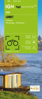 Fietskaart - Wegenkaart - landkaart D45 Top 100 Tourisme en Vélo Loiret | IGN - Institut Géographique National