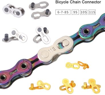Fietsketting Connector Lock Quick Link Gewrichten Magic Gesp Speed Quick Master Links 1/6/7/8/9/10/11 Speed Fiets Accessoires zilver - 10S