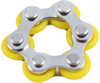 Fietsketting Fidget Speelgoed Volwassen Kinderen Stress Fidget Speelgoed Antistress Angst Relief Volwassenen Speelgoed Juguetes Para Adultos #01 geel
