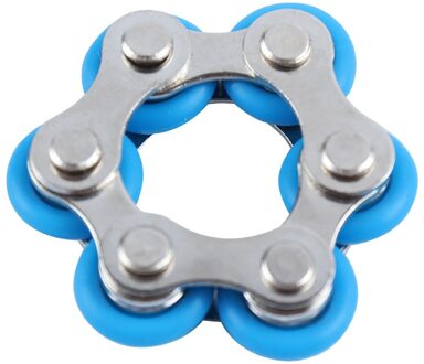 Fietsketting Fidget Speelgoed Volwassen Kinderen Stress Fidget Speelgoed Antistress Angst Relief Volwassenen Speelgoed Juguetes Para Adultos #01 licht blauw