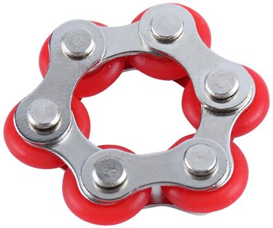 Fietsketting Fidget Speelgoed Volwassen Kinderen Stress Fidget Speelgoed Antistress Angst Relief Volwassenen Speelgoed Juguetes Para Adultos #01 Rood
