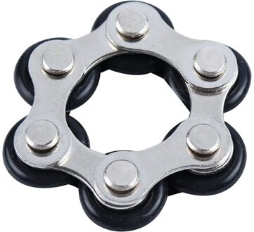 Fietsketting Fidget Speelgoed Volwassen Kinderen Stress Fidget Speelgoed Antistress Angst Relief Volwassenen Speelgoed Juguetes Para Adultos #01 zwart