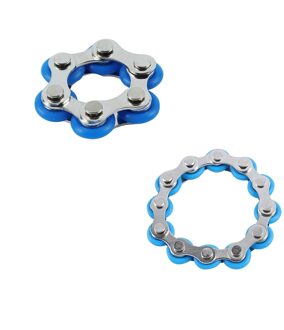Fietsketting Stress Relief Speelgoed Simpel Dimpel Autisme Stress En Angst Relief Speelgoed Speelgoed Decompressie Speelgoed Антистресс Для Рук blauw