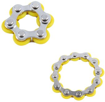 Fietsketting Stress Relief Speelgoed Simpel Dimpel Autisme Stress En Angst Relief Speelgoed Speelgoed Decompressie Speelgoed Антистресс Для Рук geel