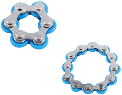 Fietsketting Stress Relief Speelgoed Simpel Dimpel Autisme Stress En Angst Relief Speelgoed Speelgoed Decompressie Speelgoed Антистресс Для Рук licht blauw