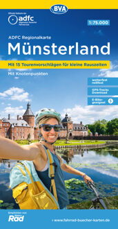 Fietsknooppuntenkaart - Fietskaart ADFC Regionalkarte Münsterland | BVA BikeMedia