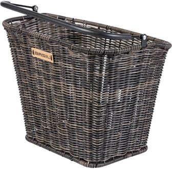 fietsmand voor Bremen 35,5 x 27 cm rotan donkerbruin