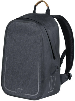 Fietsrugzak Basil Urban Dry Backpack 18 liter 27 x 16 x 45 cm - grijs Zwart