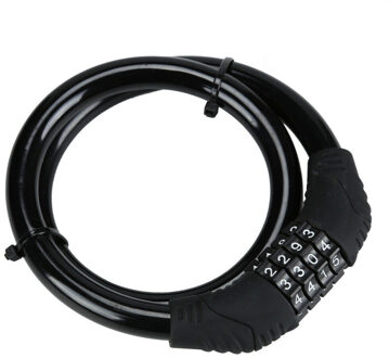 Fietsslot Combinatie Nummer Code Fiets Cyclus Lock 12 Mm Door 650 Mm Stalen Kabel Keten Fiets Accessoires zwart
