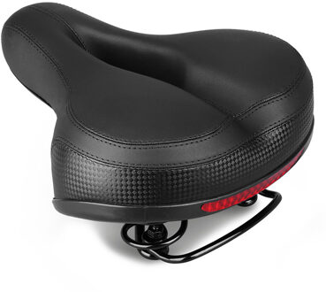 Fietsstoeltje Big Butt Zadel Fiets Zadel Mountainbike Zetel Fiets Accessoires Schokdemper Voorjaar Zadel Achterlicht zwart