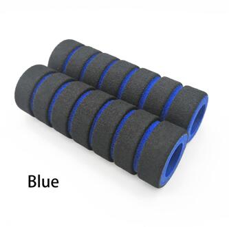 Fietsstuur Cover Grips Handgemaakte Lederen Anti-Slip Mtb Racefiets Grip Soft Bike Racing Fiets Motorfiets Accessoires blauw