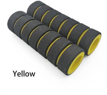 Fietsstuur Cover Grips Handgemaakte Lederen Anti-Slip Mtb Racefiets Grip Soft Bike Racing Fiets Motorfiets Accessoires Geel