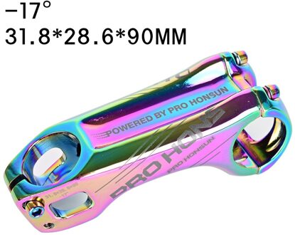 Fietsstuur Positieve En Negatieve 17 Graden Fiets 90Mm Off-Road Stuur Negatieve Hoek Riser Fietsstuur Riser kleur-90mm