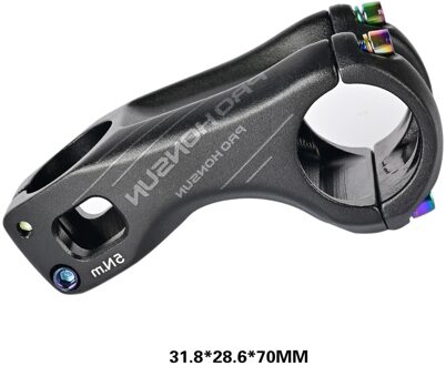 Fietsstuur Positieve En Negatieve 17 Graden Fiets 90Mm Off-Road Stuur Negatieve Hoek Riser Fietsstuur Riser zwart-70mm