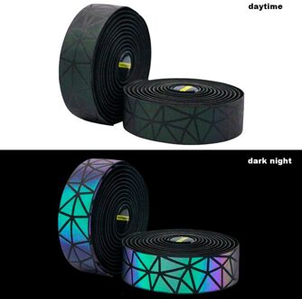 Fietsstuur Tape Kleur Veranderen Reflecterende Pu + Eva Lederen Dimmen Sticker Riem Mountainbike Anti-Vibratie Handvat Bar tapes