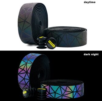 Fietsstuur Tape Kleur Veranderen Reflecterende Pu + Eva Lederen Dimmen Sticker Riem Mountainbike Anti-Vibratie Handvat Bar tapes