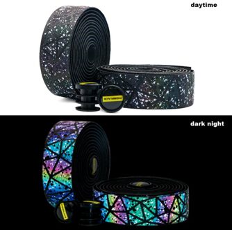Fietsstuur Tape Kleur Veranderen Reflecterende Pu + Eva Lederen Dimmen Sticker Riem Mountainbike Anti-Vibratie Handvat Bar tapes