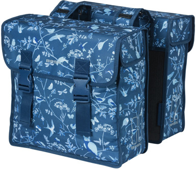 fietstas dubbel Wanderlust 35 liter polyester blauw