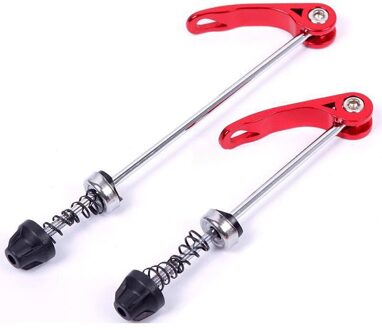 Fietswiel Hub Voor En Achter Spiesjes Clip Duurzaam Quick Release Bout Hendel As Set Fietsen Gereedschap Voor Road Mountain fiets rood