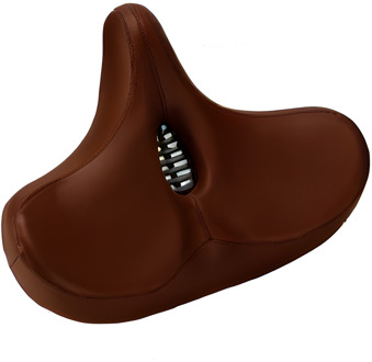 Fietszadel City Extra breed Donker Bruin XXXXL Fietszadel met Gleuf Tegen Zadelpijn - Default