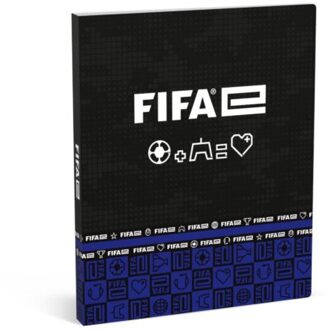 Fifa e ringband 2-rings, formaat a4, mini polyprop, kleur blauw en zwart