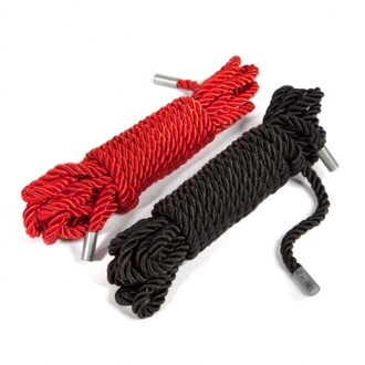 Fifty Shades of Grey bondage rope twin pack - rood en zwart - 000