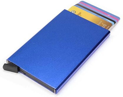 Figuretta Aluminium Hardcase Rfid Cardprotector Blauw