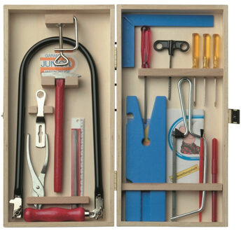 Figuurzaag set - in houten kistje voor kinderen - gereedschap- leren figuurzagen Multi