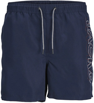 Fiji Double Logo Zwemshort Junior donkerblauw - 140