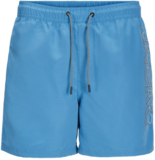 Fiji Double Logo Zwemshort Junior lichtblauw - 140