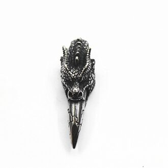 Fijne Hand-Made Retro Overheersend Drie-Dimensionale Dragon Head Wolf Tand Hanger Mannen En Vrouwen Sieraden ketting Pendant plus C chain