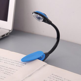 Fijne Handig Draagbare Reizen Boek Leeslamp Lamp Mini Led Clip Booklight Mini Leeslamp Led Nachtlampje Blauw