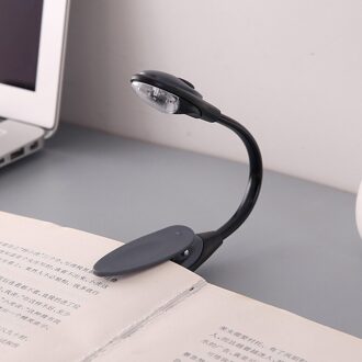 Fijne Handig Draagbare Reizen Boek Leeslamp Lamp Mini Led Clip Booklight Mini Leeslamp Led Nachtlampje Grijs