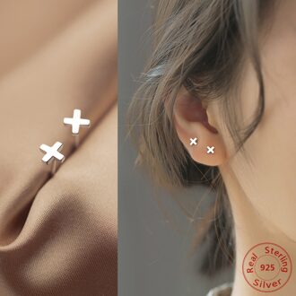 Fijne Sieraden Schattige Vijf Bloemblaadjes Bloem Stud Oorbellen Voor Vrouwen 925 Sterling Silver Charm Cz Studs Zilver Goud Piercing Sieraden