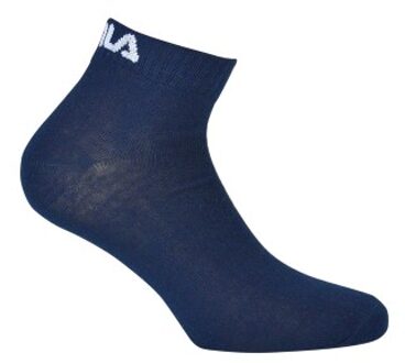 Fila 3 stuks Quarter Plain Socks Zwart,Wit,Blauw - Maat 35/38,Maat 39/42,Maat 43/46