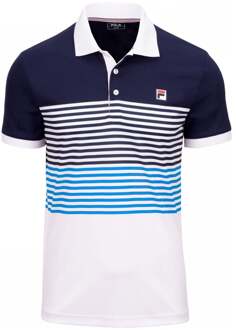 Fila BB Monte Carlo Polo Heren-wit, donkerblauw - XXL