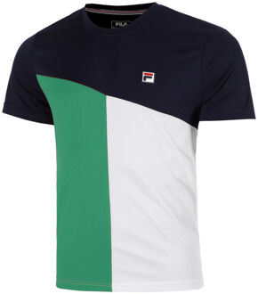Fila Christian T-shirt Heren-Donkerblauw,Groen - S